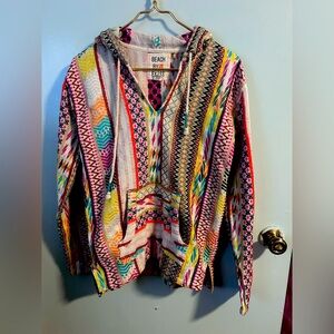 Beach By Exist Multicolor Baja Hoodie